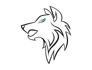 wolf logo vector illustration 