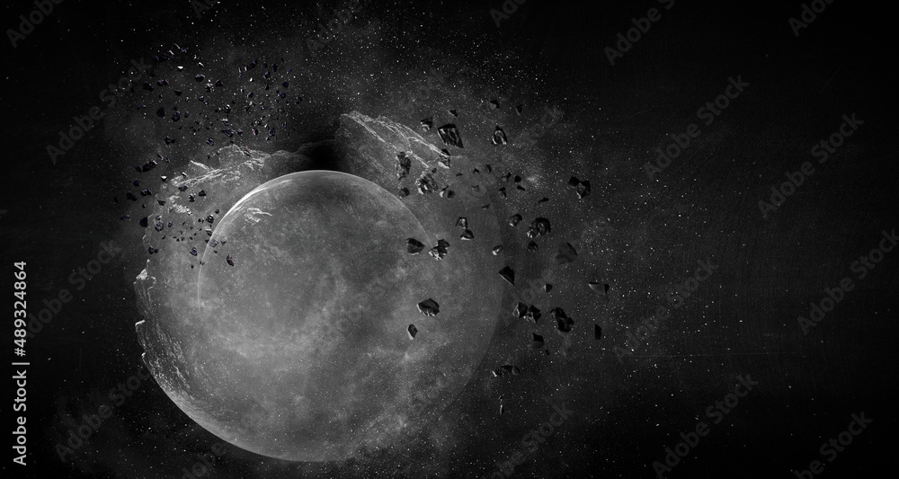 Aufkleber image of outer space. disaster theme.