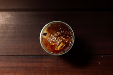 iced coffee with milk ready to drink at the cafe​