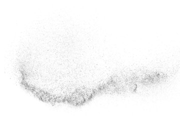Distressed black texture. Dark grainy texture on white background. Dust overlay textured. Grain noise particles. Rusted white effect. Grunge design elements. Vector illustration, EPS 10.