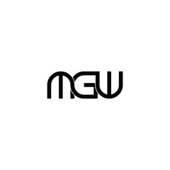 mgw letter original monogram logo design