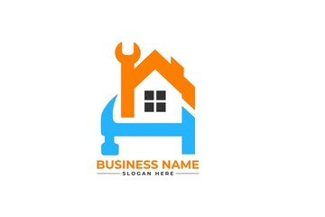 home repair, roofing, remodeling, handyman, home renovation, decor logo	