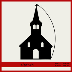 church svg png eps pdf