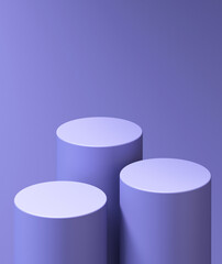 3d product podium mockup with abstract background on violet background,3d render illustration,very peri trend color 2022