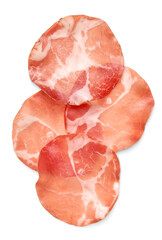 Slices of cured pork meat