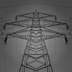 monochrome patterns in shades of grey electric pylon design