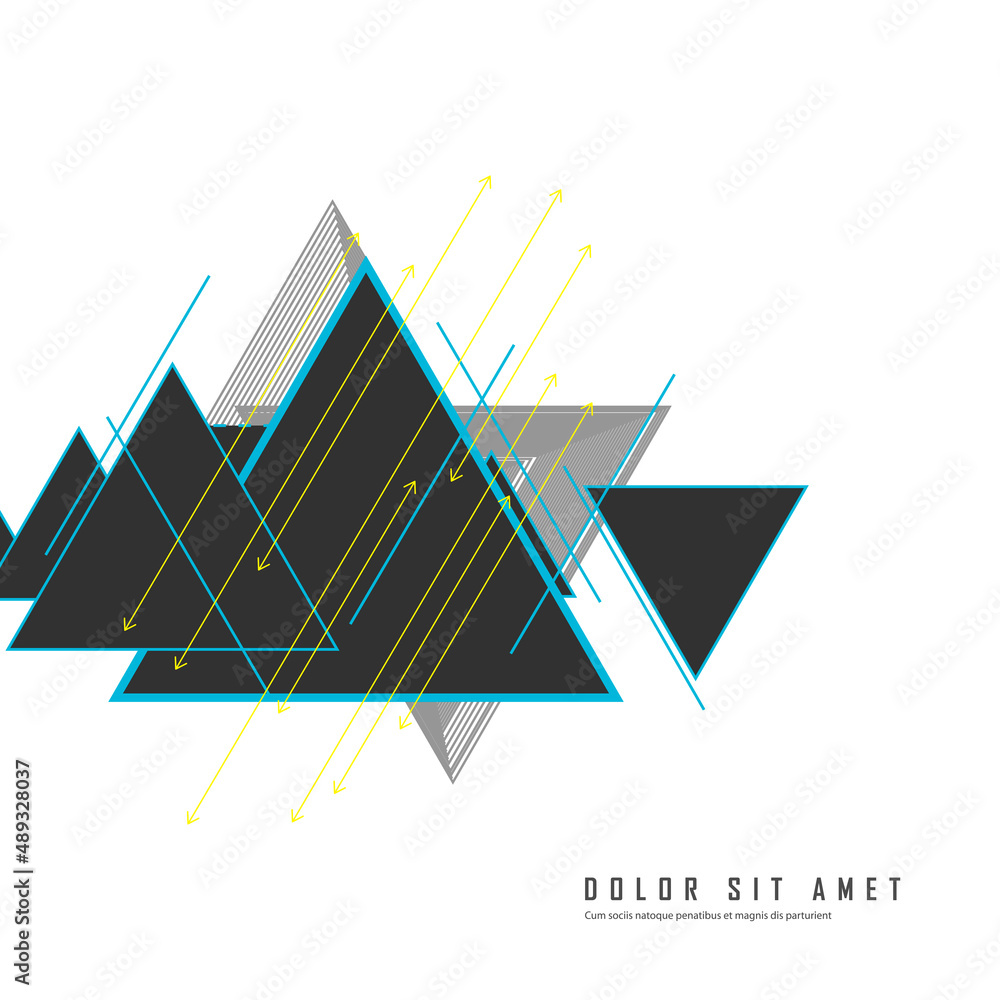 Aufkleber triangle pattern with lines. vector design. geometrical, future science geometric shapes