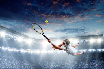 Professional tennis player . Mixed media