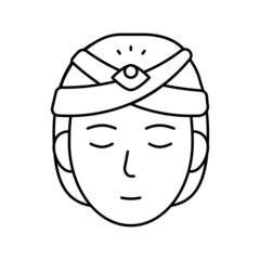 divination astrological line icon vector illustration
