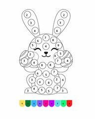 Color by Number Easter Coloring Pages for Kids