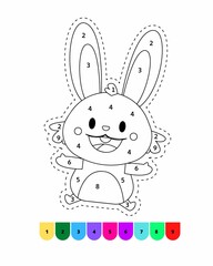 Color by Number Easter Coloring Pages for Kids