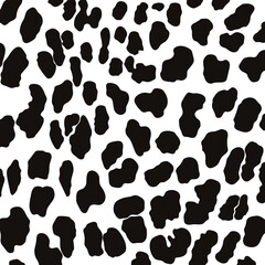 Naklejka na ściany i meble Black and white cheetah Seamless Print Pattern for printing, cutting, and crafts.