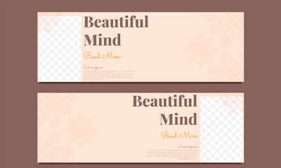 beautiful mind horizontal banner template