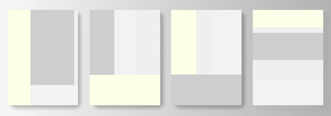  Set collection of gray pastel geometric backgrounds
