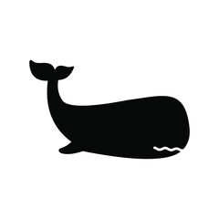 Sperm whale flat style vector icon
