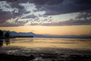 sunset on the beach