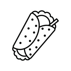 burrito outline icon