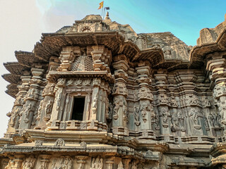 Stock photo of exterior view of ancient Kopeshwar Mahadev temple, Khidrapur, Maharashtra,...