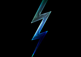 抽象的な青い稲妻のイラスト