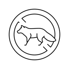 fox control line icon vector illustration
