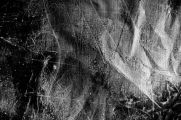 white scratches with spotsisolated on black background