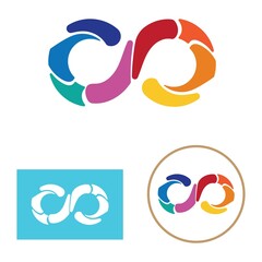 Infinity Design Vector icon illustration Logo template symbol