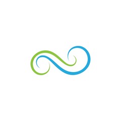 Obraz premium Infinity Design Vector icon illustration Logo template symbol