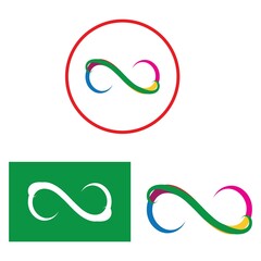 Infinity Design Vector icon illustration Logo template symbol