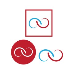 Infinity Design Vector icon illustration Logo template symbol