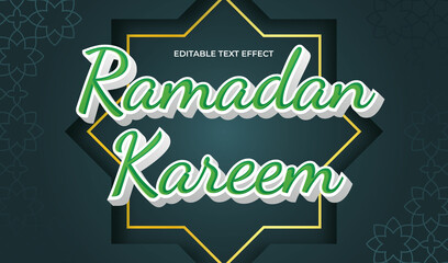 Ramadan kareem 3d editable text effect