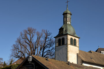 church in Hermance, on Lake Geneva, Switzerland