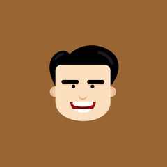 simple design human facial expression vector