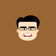 simple design human facial expression vector
