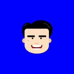 simple design human facial expression vector