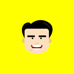 simple design human facial expression vector