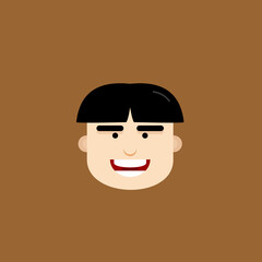 simple design human facial expression vector
