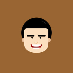 simple design human facial expression vector
