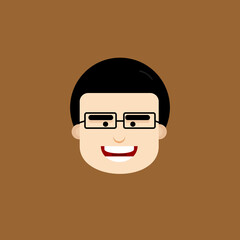 simple design human facial expression vector