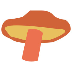 Mushroom vector illustration in flat color design