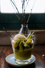 Delicious cup of Avocado Icecream