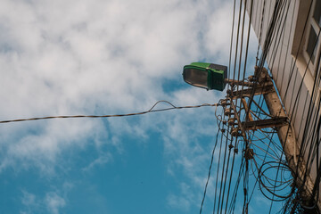 A Light pole on the sky