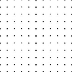 Square seamless background pattern from geometric shapes. The pattern is evenly filled with small black arch symbols. Vector illustration on white background