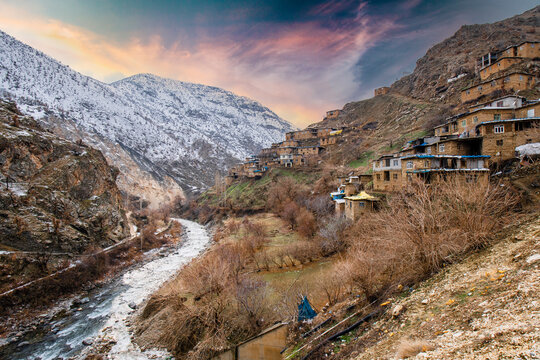 Winter landscape view in Bitlis Province of Turkey