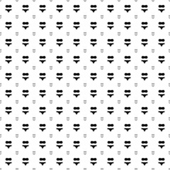 Square seamless background pattern from geometric shapes are different sizes and opacity. The pattern is evenly filled with big black bikini symbols. Vector illustration on white background