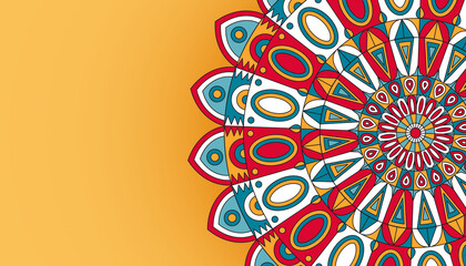 Fototapeta na wymiar Background with mandala. Abstract ethnic pattern.