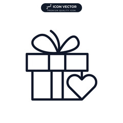 gift icon symbol template for graphic and web design collection logo vector illustration