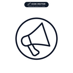Megaphone icon symbol template for graphic and web design collection logo vector illustration