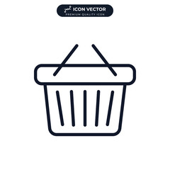 basket icon symbol template for graphic and web design collection logo vector illustration