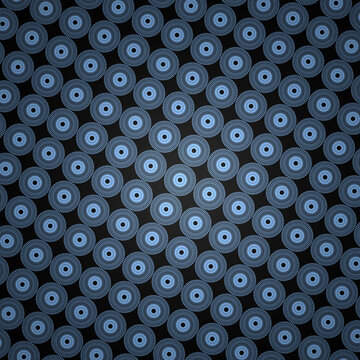 Muster mit abstrakten Kreisen blau