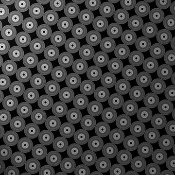 Muster mit abstrakten Kreisen schwarz weiß